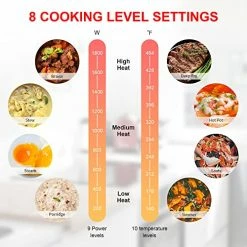 Coupon 😀 COOKTRON Double Induction Cooktop Burner With Fast Warm-Up Mode, 1800w 2 Induction Burner With 10 Temperature 9 Power Settings, Portable Dual Induction Cooker Cooktop With Child Safety Lock & Time 🔥