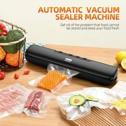 Coupon 🎉 CALOTO Vacuum-Sealer-Machine - Food Vacuum Sealer For Food Saver - Automatic Air Sealing System For Food Storage Dry And Moist Food Modes Compact Design 12.6 Inch With 15Pcs Seal Bags Starter Kit Black 🛒
