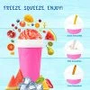 Best Sale ✨ Nareky Slushy Cup Slushie Cup, Slushy Maker Cup, Quick Frozen Magic Squeeze Cup, Double Layer Slush Cup Squeeze, For Kids Homemade ☀️ Summer DIY Milk Shake Ice Cream Maker(Pink) ✨