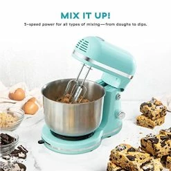 Cheapest 👏 Delish By DASH Compact Stand Mixer, 3.5 Quart With Beaters & Dough Hooks Included - Blue 😀