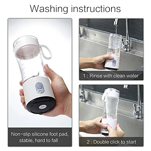 Wholesale π Moisturnt Portable Blender For Shakes And Smoothies: Personal Size Single Serve Travel Fruit Juicer Mixer Cup With Rechargeable USB Small Electric Individual Mini Blender For Juice Milk White π― - Image 6