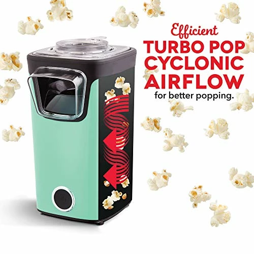 New 🛒 DASH Turbo POP Popcorn Maker With Measuring Cup To Portion Popping Corn Kernels + Melt Butter, 8 Cup Popcorn Machine - Aqua ⭐ - Image 3