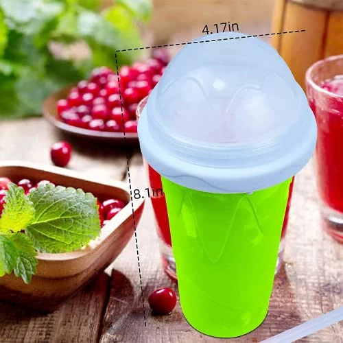 Best Sale ๐ Fovlry Slushie Cup Frozen Magic Cup Squeeze Cup Slushy Maker Slushy Maker Cup DIY Homemade Smoothie Cups Travel Portable Double Layer Slushie Cup For Children And Family (R+G) ๐งจ - Image 4