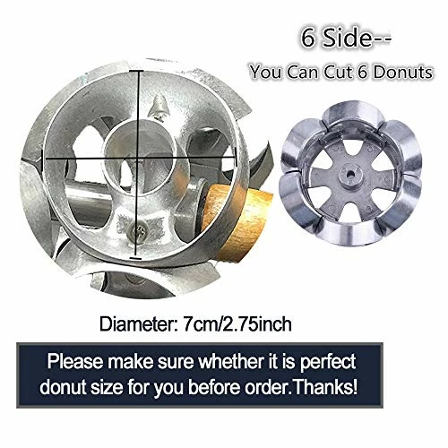 Wholesale π FCOZM Metal Revolving Donut Cutter Maker Machine Mold Pastry Dough Baking Roller For Cooking Baking,6 Shapes (1) π - Image 2