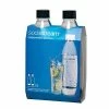 Promo 🌟 SodaStream Black 1L Slim Carbonating Bottles Twin Pack, Pack Of 2 🎉