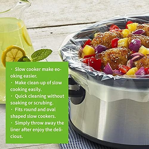 Flash Sale โ๏ธ ECOOPTS Slow Cooker Liners Disposable Cooking Bags Large Size Pot Liners Fit 4QT To 8.5QT Suitable For Oval & Round Pot (20 BAGS) ๐ - Image 5