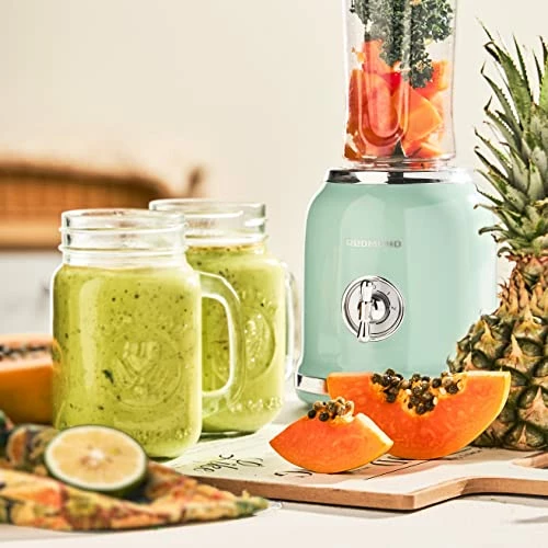 Outlet ๐ Personal Blender, REDMOND Powerful Smoothie Blender With 2 Portable Bottle 2 Speed Control & Pulse Function 6 Stainless Steel Blades, BPA Free (Green) ๐ฅ - Image 5
