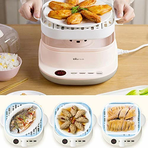 Coupon ✔️ N/C Household Small Mini Multifunctional Electric Steamer Rice Noodle Maker Drawer Type Breakfast Machine Food Steamer, 6 Cooking Modes 9.5 Hours Reservation Function 😉 - Image 3