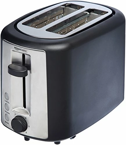 Brand new β¨ Amazon Basics 2 Slice, Extra-Wide Slot Toaster With 6 Shade Settings, Black π