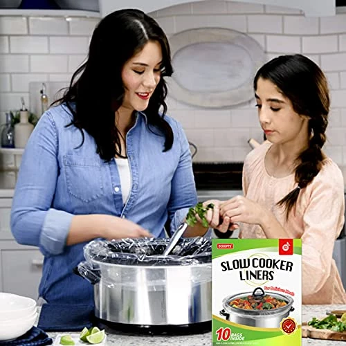 Flash Sale โ๏ธ ECOOPTS Slow Cooker Liners Disposable Cooking Bags Large Size Pot Liners Fit 4QT To 8.5QT Suitable For Oval & Round Pot (20 BAGS) ๐ - Image 4