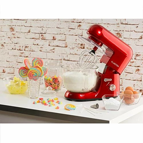 Top 10 ๐งจ KLARSTEIN Bella Rossa 2g Electric Stand Mixer, Grinder, Dough Bowl, Flat Whisk, Food Mixer, Wire Whip, 650 Watts, 5.5 Qt Glass Bowl, 6 Speeds Red 2g ๐ฏ