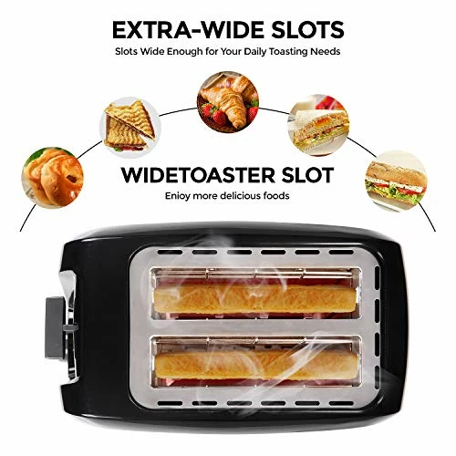 Buy 🔥 Evening Toaster 2 Slice Best Prime Toasters Stainless Steel Black Bagel Toaster Evenly And Quickly With 2 Wide Slots 7 Shade Settings And Removable Crumb Tray For Bread Waffles Stainless Steel,whit 🛒 - Image 6