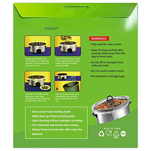 Flash Sale โ๏ธ ECOOPTS Slow Cooker Liners Disposable Cooking Bags Large Size Pot Liners Fit 4QT To 8.5QT Suitable For Oval & Round Pot (20 BAGS) ๐ - Image 6
