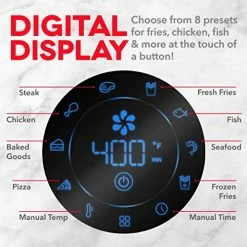 New 🔥 Dash DMAF360GBBK02 Aircrisp® Pro Digital Air Fryer + Oven Cooker With Digital Display + 8 Presets, Temperature Control, Non Stick Fry Basket, Recipe Guide + Auto Shut Off Feature, 3qt, Black 😀