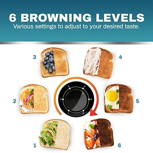 Coupon ๐ฏ Elite Gourmet ECT4829B Long Slot 4 Slice Toaster, 6 Toast Settings Toaster Defrost, Reheat, Cancel Functions, Slide Out Crumb Tray, Extra Wide Slots For Bagels Waffles, Black ๐คฉ