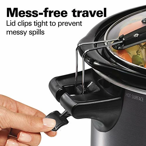 Best deal ๐ฅฐ Hamilton Beach 33866 Portable 6-Quart Set & Forget Digital Programmable Slow Cooker With Lid Lock, Temp Tracking Temperature Probe, Black Stainless ๐งจ - Image 5
