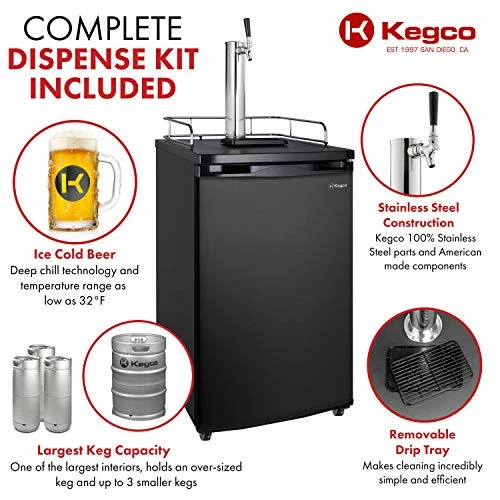 Deals 😉 Kegco K199B-1 Keg Dispenser, Black 🌟 - Image 2