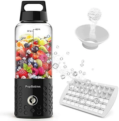 Best deal ๐ PopBabies Portable Blender, Personal Blender, Smoothie Blender For Shakes With USB Rechargeable Blender Bottle Corolina Blu ๐ - Image 6