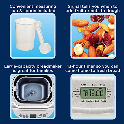 Budget 🎁 Oster Expressbake Bread Maker With Gluten-Free Setting, 2 Pound, White (CKSTBR9050-NP) 🔥 - Image 3