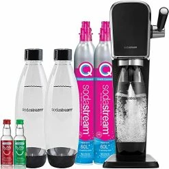 New ๐ SodaStream Art Sparkling Water Maker Bundle (Black), With CO2, DWS Bottles, And Bubly Drops Flav ๐