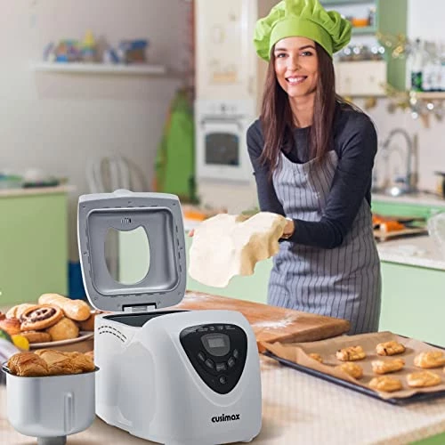 Buy 😉 CUSIMAX Bread Machine, 2 LB Loaf Breadmaker, 15-in-1 Bread Maker Machine For Gluten Free Bread, 650 W Automatic Bread Making Machine With Nonstick Pan, 15H Delay Timer Settings, 1H Keep Warm, White 🤩 - Image 5