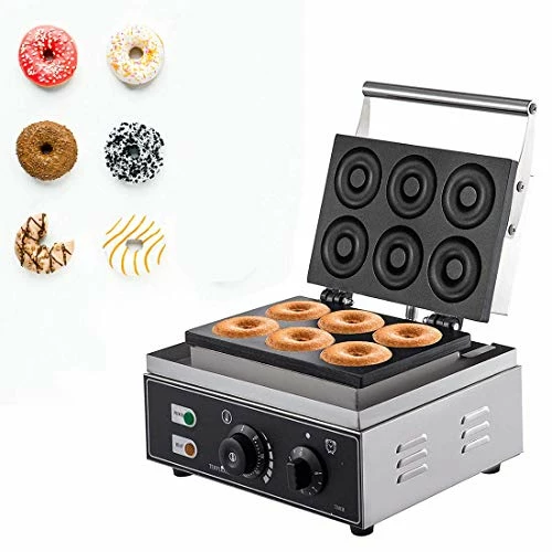 Best deal ๐ DNYSYSJ Mini Donut Electric Maker Machine Nonstick Donut Baker Machine 6 Doughnuts Countertop Mini Cupcake Mini-Pie And Quiche Waffle Maker 1550W For Home Cafe (6 Holes - 3in Each) โจ