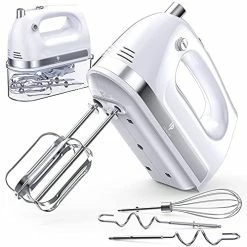 Flash Sale 🔥 LILPARTNER Hand Mixer Electric, 400W Food Mixer 5 Speed Handheld Mixer, 5 Stainless Steel Accessories, Storage Box, Kitchen Mixer With Cord For Cream, Cookies, Dishwasher Safe ❤️