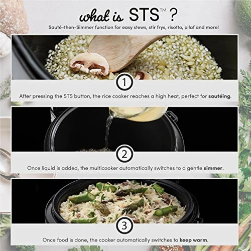 Flash Sale โ๏ธ Aroma Professional ARC-1230B Grain, Oatmeal,Slow Cooker, Saute, Steam, Timer, 10 Cup Uncooked/20 Cup Cooked, Black ๐ฅ - Image 5