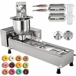 Best reviews of 🔔 VBENLEM 110V Commercial Automatic Donut Making Machine, Single Row Auto Doughnut Maker With 7L Hopper, 3 Sizes Moulds, Intelligent Control Panel, Silver 😀