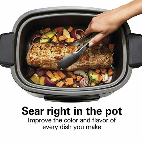 Top 10 โ Hamilton Beach 9-in-1 Slow Cooker For Sear, Saute, Steam, Rice, 6qt Nonstick Crock, Digital Electric, Stainless Steel (33065) ๐งจ - Image 3