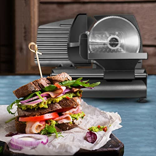 Wholesale π― Chefman Die-Cast Electric Meat & Deli Slicer, A Powerful Machine With Adjustable Slice Thickness, Stainless Steel Blades & Safe Non-Slip Feet To Easily Cut Ham, Cheese, Bread, Fruit & Veggies At Ho β - Image 4