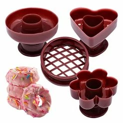 Hot Sale 😍 JJYHEHOT 4 Pack Donut Maker Cutter, Creative Reusable Non-stick Doughnut Molds, Fondant Cake Bread Dessert Bakery Mould, Biscuit Stamp Mould, Home Kitchen DIY Baking Tool 🌟