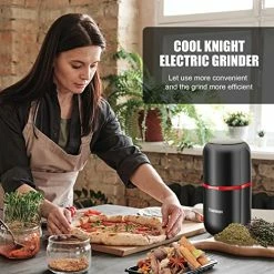 Top 10 ✔️ COOL KNIGHT Herb Grinder [large Capacity/fast /Electric ]-Spice Herb Coffee Grinder With Pollen Catcher/- 7.5" (Black) ✨