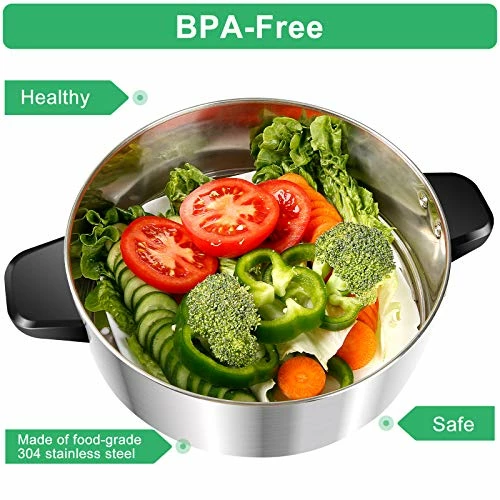 Best Pirce โจ Secura Steamer Basket 304 Stainless Steel Food Steamer 1 Tier For 8.5 Quart Electric Food Steam ๐ - Image 3