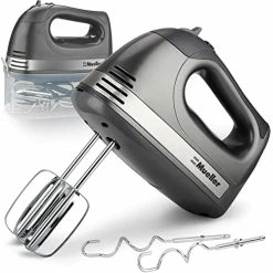 Cheapest ๐ Mueller Austria Mueller Electric Hand Mixer, 5 Speed 250W Turbo With Snap-On Storage Case And 4 Chrome-plated Steel Accessories For Easy Whipping, Mixing Cookies, Brownies, Cakes, And Dough Batters Black โค๏ธ