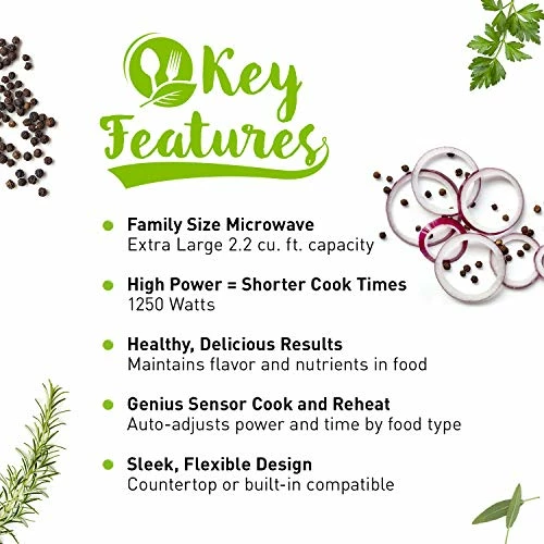 Best Pirce ๐งจ Panasonic Microwave Oven NN-SN966S Stainless Steel Countertop/Built-In With Inverter Technology And Genius Sensor, 2.2 Cubic Foot, 1250W โ - Image 2