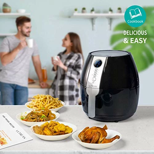 Best Pirce π Ultrean Air Fryer, 4.2 Quart (4 Liter) Electric Hot Airfryer Oven Oilless Cooker With LCD Digital Screen And Nonstick Frying Pot, UL Certified, 1-Year Warranty, 1500W (Black) π - Image 4