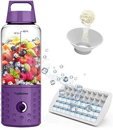 Best deal ๐ PopBabies Portable Blender, Personal Blender, Smoothie Blender For Shakes With USB Rechargeable Blender Bottle Corolina Blu ๐ - Image 9