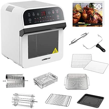 Best Sale 💯 GoWISE USA GW44800-O Deluxe 12.7-Quarts 15-in-1 Electric Air Fryer Oven With Rotisserie And Dehydrator + 50 Recipes QT, Black/Silver 🎁 - Image 7