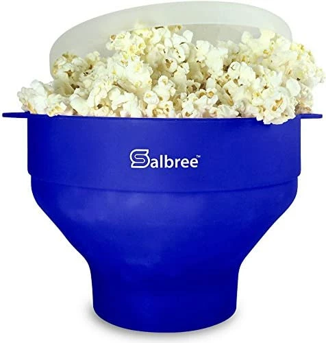 Cheapest 🎁 Original Salbree Microwave Popcorn Popper, Silicone Popcorn Maker, Collapsible Bowl - The Most Colors Available (Aqua) 🔥 - Image 8