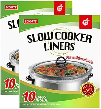 Flash Sale โ๏ธ ECOOPTS Slow Cooker Liners Disposable Cooking Bags Large Size Pot Liners Fit 4QT To 8.5QT Suitable For Oval & Round Pot (20 BAGS) ๐ - Image 8