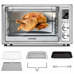 Cheap ⭐ COSORI Air Fryer Toaster Oven, 12-in-1 Convection Oven Countertop With Rotisserie, Stainless Steel 32QT/32L, 6-Slice Toast, 13-inch Pizza,100 Recipes, Basket, Tray(6 Accessories)Included, CO130-A 🔥