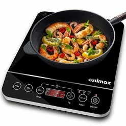 Outlet โ๏ธ Induction Cooktop, CUSIMAX 1800W Portable Induction Burner With Timer, Sensor Touch Countertop Burner, 10 Temperature And 9 Power Setting, Kids Safety Lock For Cast Iron, Stainless Steel Cookware Black ๐คฉ
