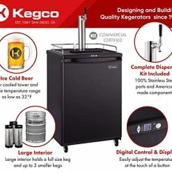 Best reviews of 🥰 Kegco Kegerator, Single Tap, Black 🎁