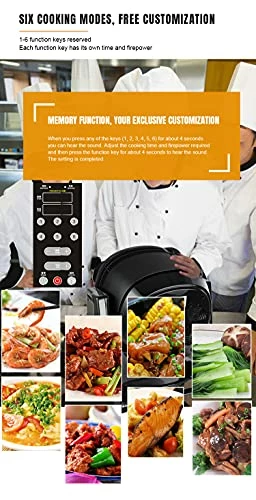 Promo 🎁 3400W 6L Commercial Cooking Machine Non-Stick Wok Restaurant Electric Cooker Intelligent Cooking Pot Robot 🎁 - Image 7