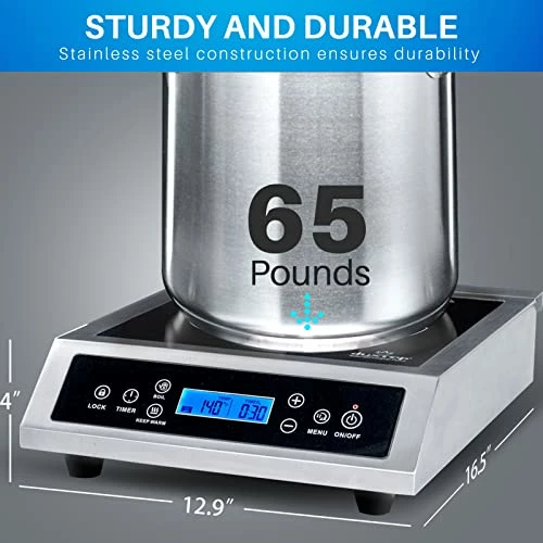 Best Pirce ✔️ Duxtop Professional Portable Induction Cooktop, Commercial Range Countertop Burner, 1800 Watts Induction Burner With Sensor Touch And LCD Screen, P961LS/BT-C35-D 👏 - Image 4