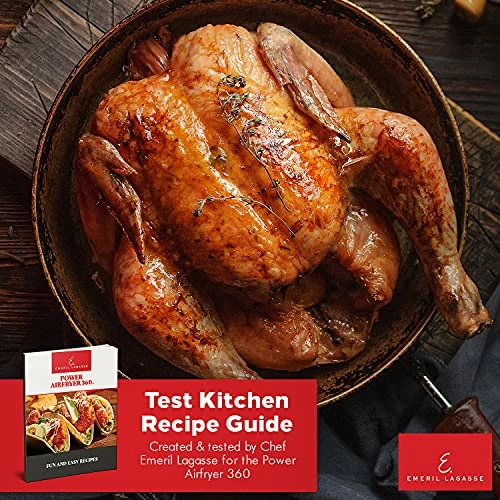 Deals 😉 Emeril Lagasse Power Air Fryer 360 Better Than Convection Ovens Hot Air Fryer Oven, Toaster Oven, Bake, Broil, Slow Cook And More Food Dehydrator, Rotisserie Spit, Pizza Function Cookbook Included Stainless Steel ⭐ - Image 5