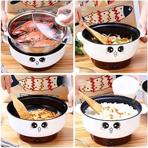 Discount ⌛ Electric Skillet, FanCheng 4-in-1 Multifunction Electric Cooker Skillet For Cooking Steaming Boiling Stewing And Braising, Non-Stick Stainless Steel Electric Grill Pot With Lid (3.2L, Without Steamer) 👍 - Image 3